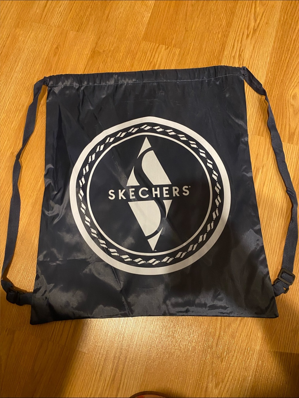 Skechers Navy Drawstring Backpack with White Logo